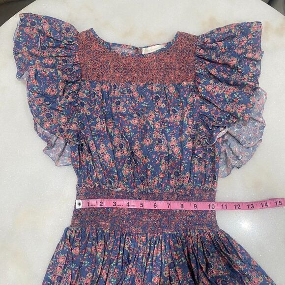 LoveShackFancy Marcella Ruffle Sleeve Floral Mini Dress - Picture 10 of 13